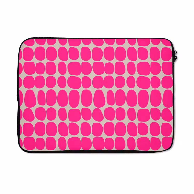 Laptophoes - Stippen - Patroon - Roze — 5