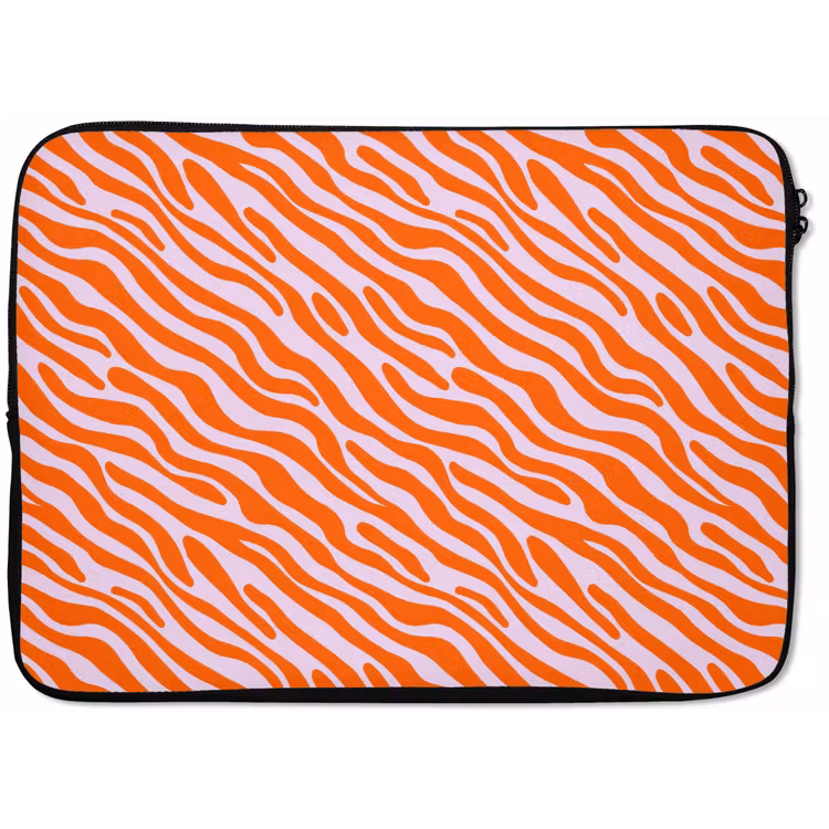 Laptophoes - Strepen - Dynamisch - Oranje — 1