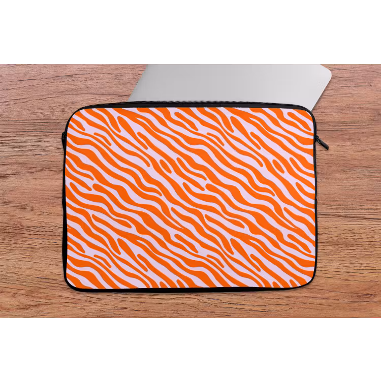 Laptophoes - Strepen - Dynamisch - Oranje — 2