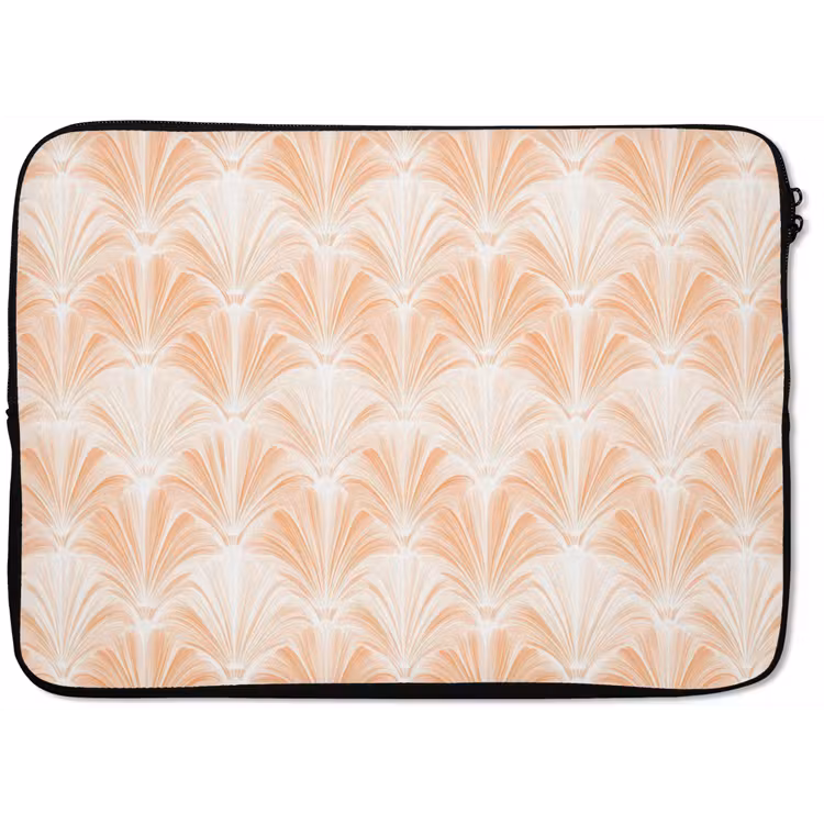 Laptophoes - Waaier - Patroon - Perzik — 1