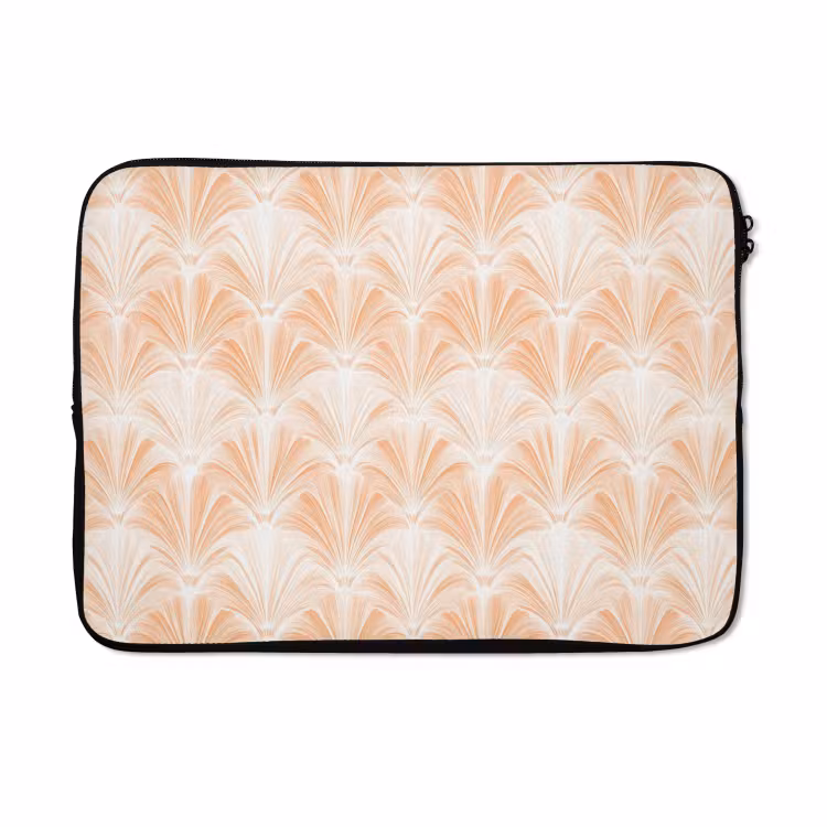 Laptophoes - Waaier - Patroon - Perzik — 5