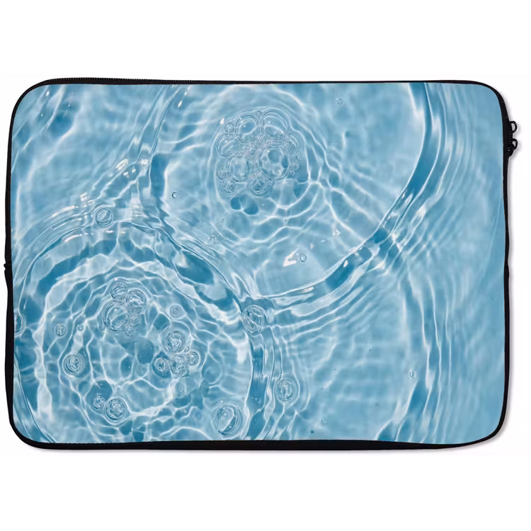 Laptophoes - Water - Blauw - bubbels — 1