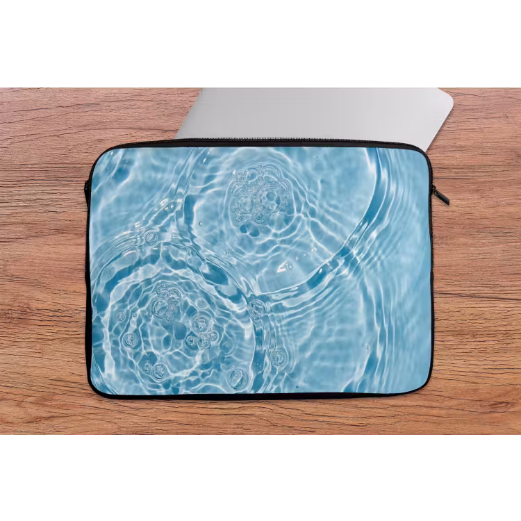 Laptophoes - Water - Blauw - bubbels — 2