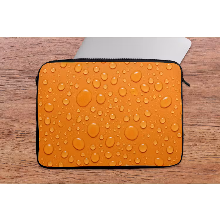 Laptophoes - Water - Druppels - Oranje — 2
