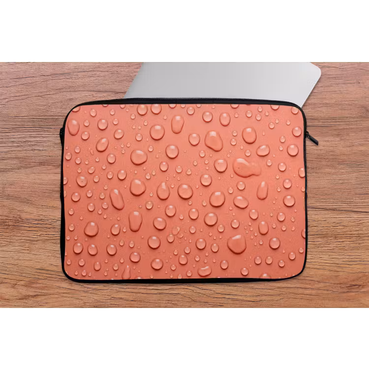 Laptophoes - Water - Druppels - Roze — 2