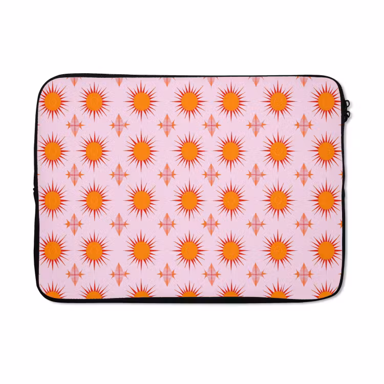 Laptophoes - Zon - Patroon - Roze — 5