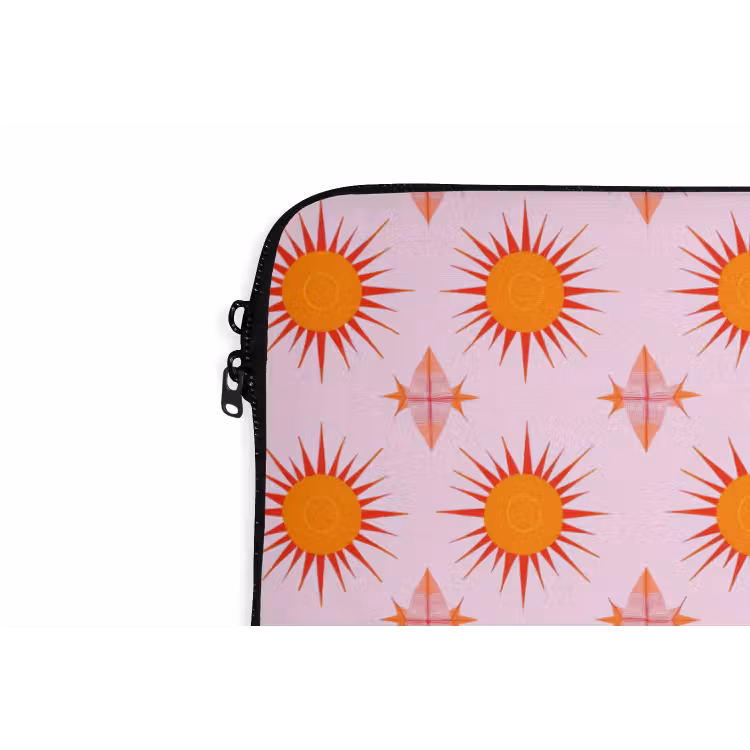 Laptophoes - Zon - Patroon - Roze — 6
