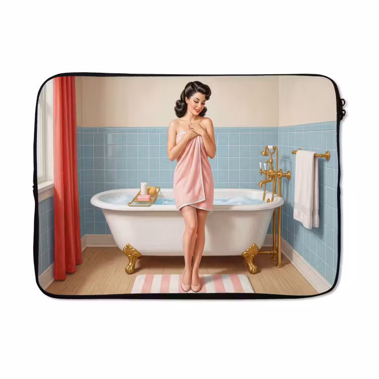 Laptophoes - Badkamer - Vrouw - Roze — 5
