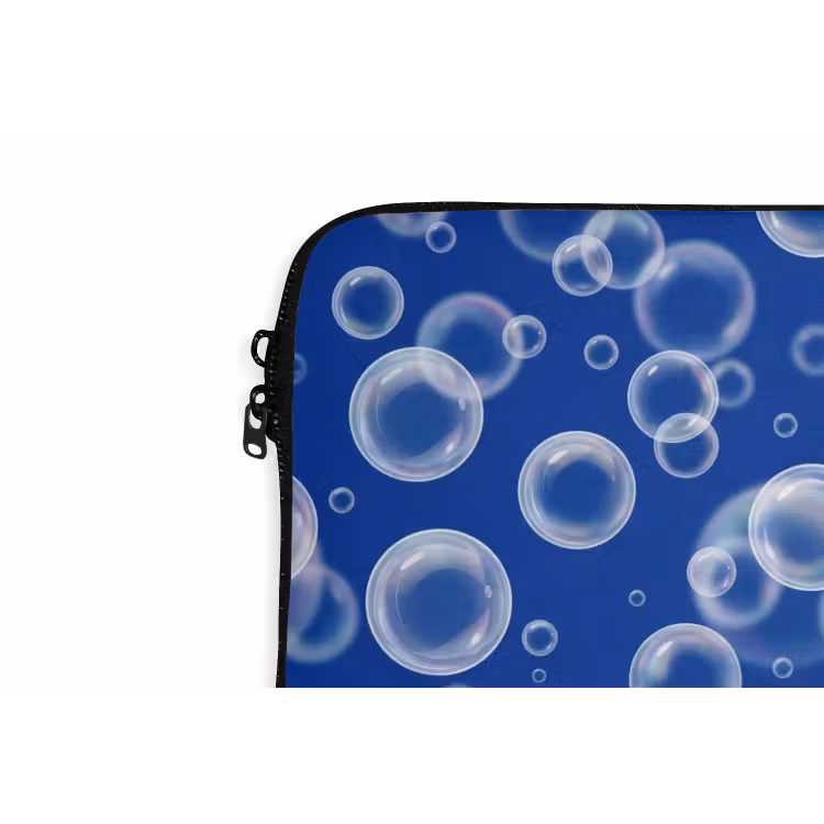 Laptophoes - Bubbels - Patroon - Blauw — 6