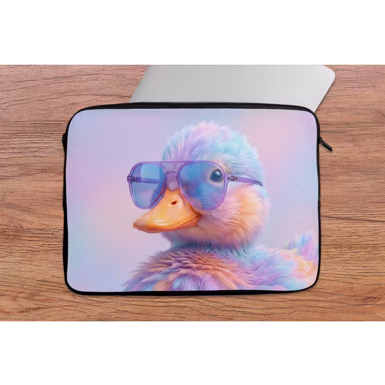 Laptophoes - Eend - bril - Pastel — 2