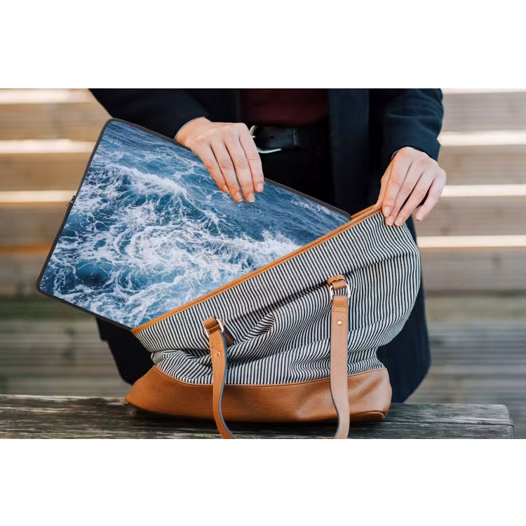 Laptophoes - Golven - Oceaan - Blauw — 4
