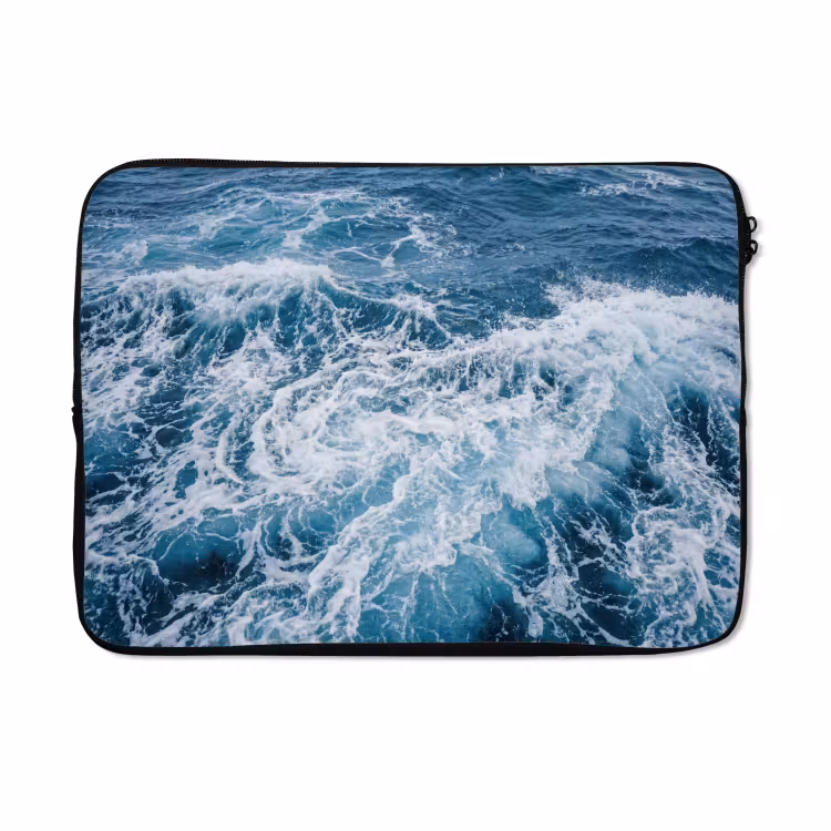 Laptophoes - Golven - Oceaan - Blauw — 5