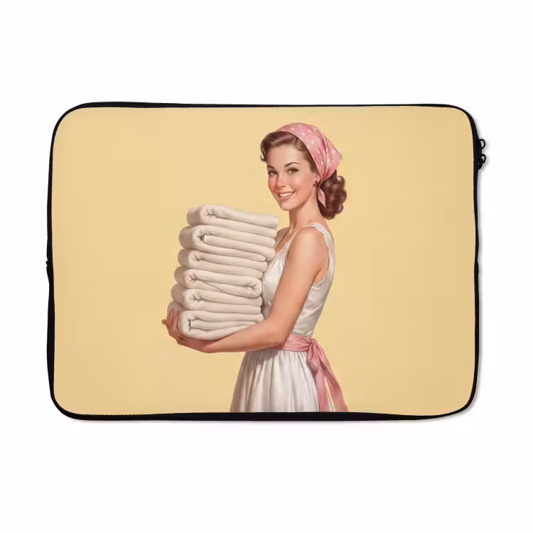 Laptophoes - Handdoeken - Vrouw - Jurk - Roze — 5