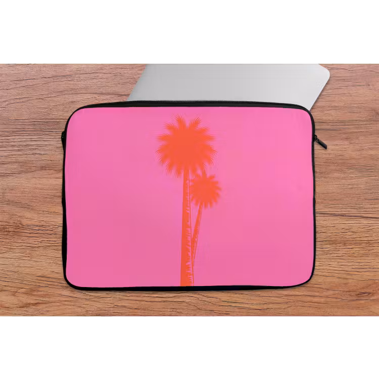 Laptophoes - Palmbomen - Modern - Roze — 2