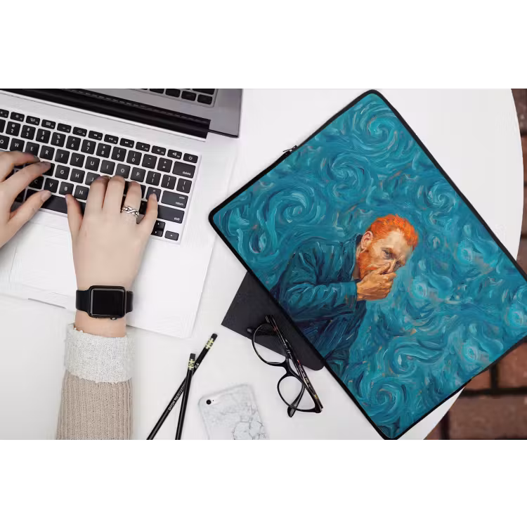 Laptophoes - Portret - Klassiek - Blauw — 3
