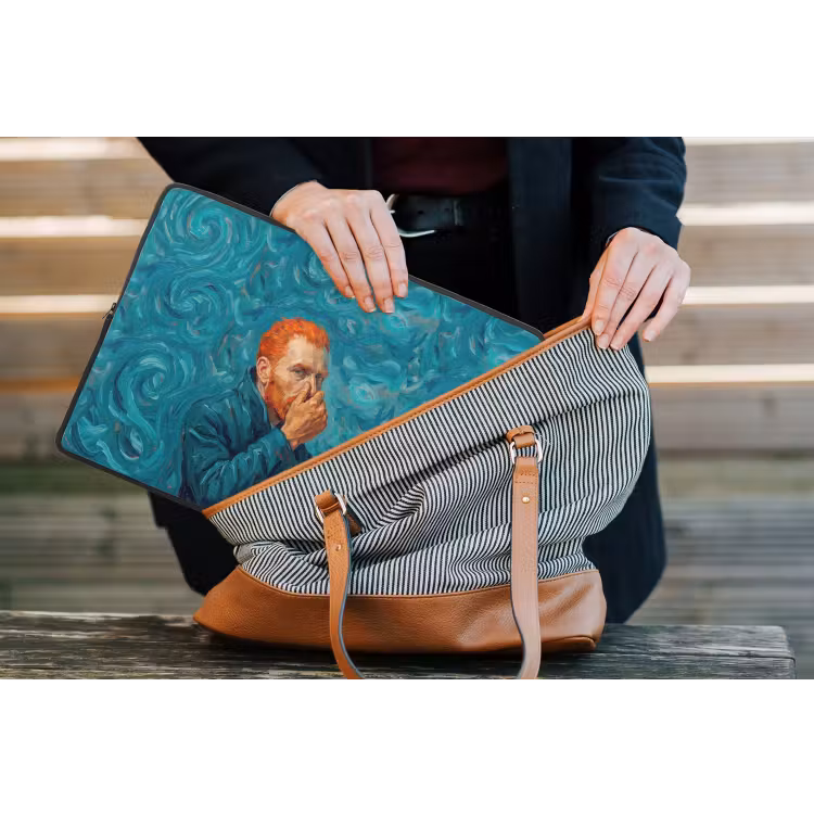 Laptophoes - Portret - Klassiek - Blauw — 4