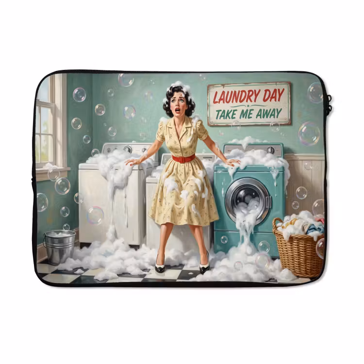 Laptophoes - Retro - Blauw - Vrouw — 5