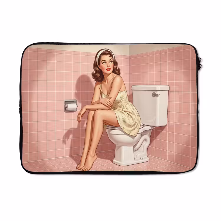 Laptophoes - Roze - Retro - Vrouw — 5