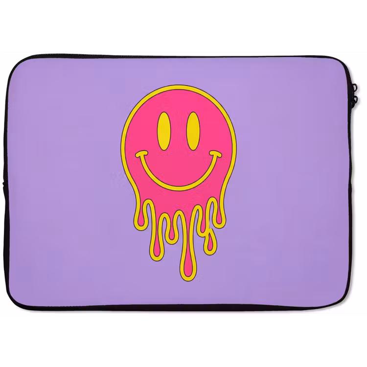 Laptophoes - Smiley - Drip - Neon — 1