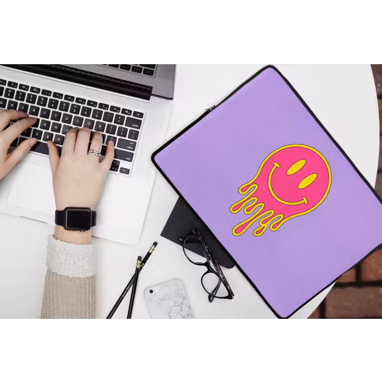 Laptophoes - Smiley - Drip - Neon — 3