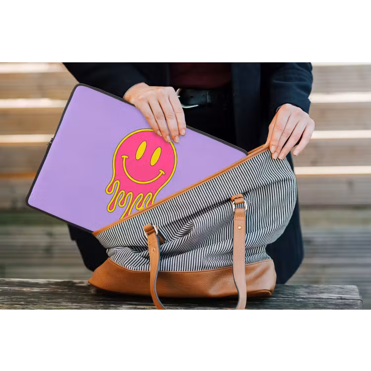 Laptophoes - Smiley - Drip - Neon — 4