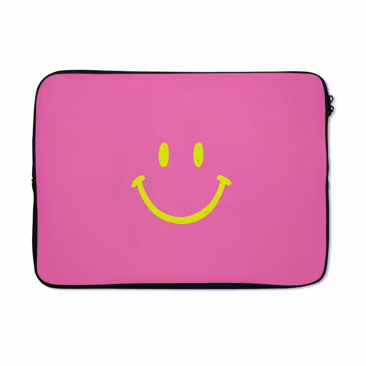 Laptophoes - Smiley - Vrolijk - Roze — 5