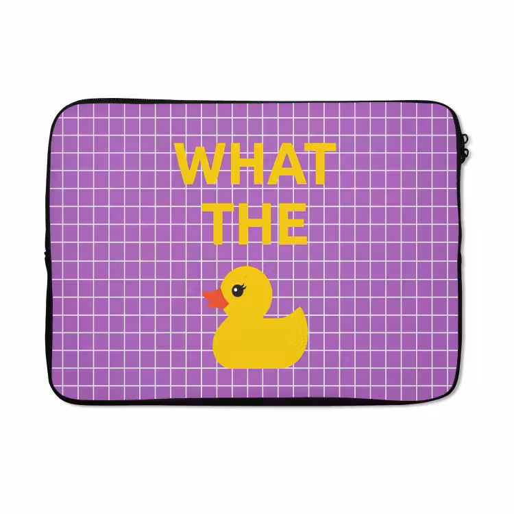 Laptophoes - Tekst - Eend - Paars — 5