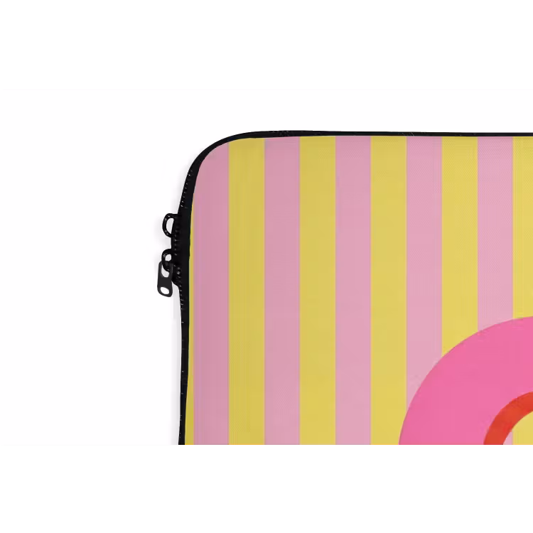 Laptophoes - Tekst - Strepen - Roze — 6