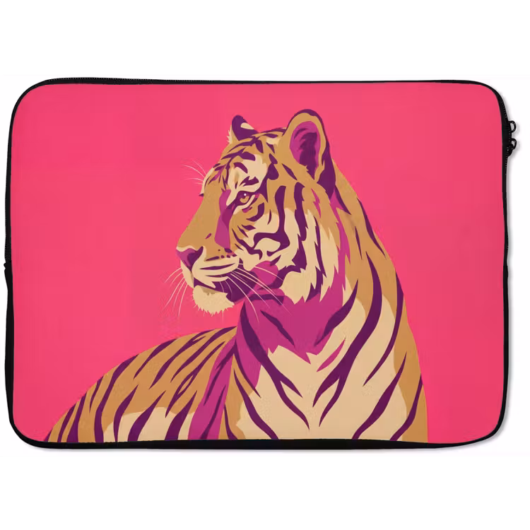 Laptophoes - Tijger - Modern - Neon — 1