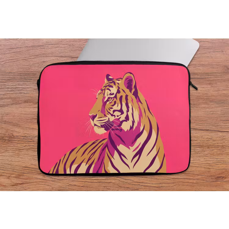 Laptophoes - Tijger - Modern - Neon — 2