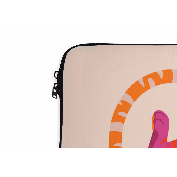 Laptophoes - Tijger - Roze - Oranje — 6