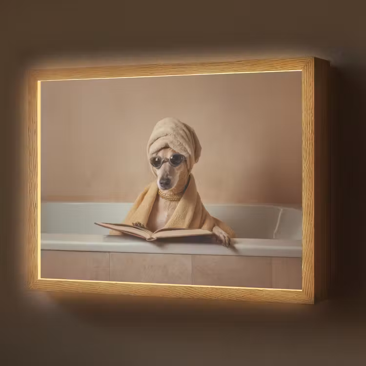 Lightbox - Wandlamp - Bad - Hond - Boek - Zonnebril — 1