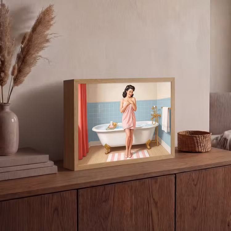 Lightbox - Wandlamp - Badkamer - Vrouw - Roze — 4