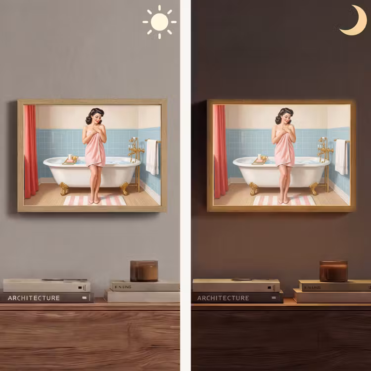 Lightbox - Wandlamp - Badkamer - Vrouw - Roze — 6