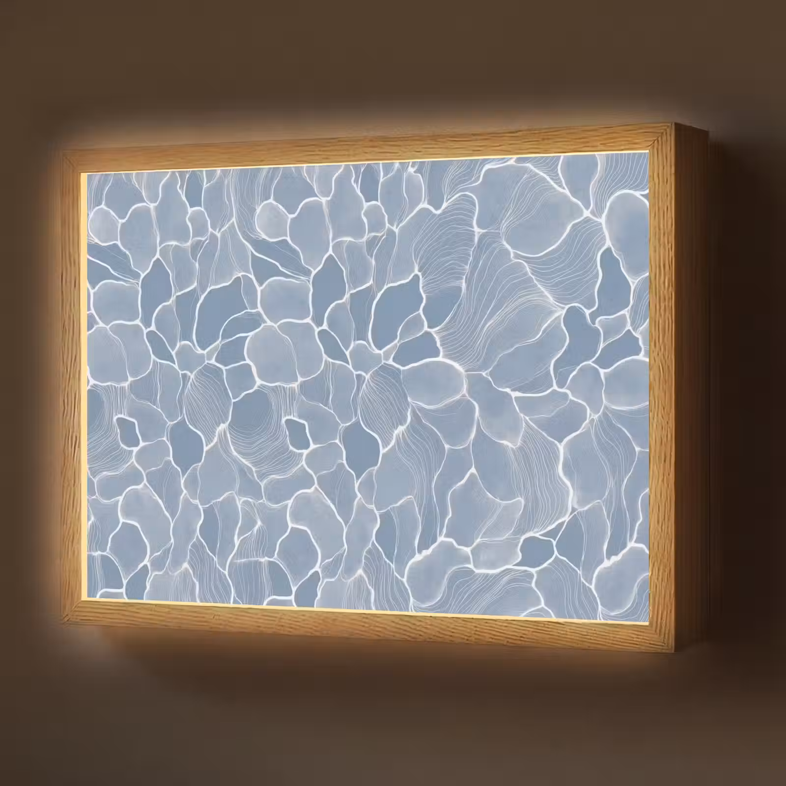 Lightbox - Wandlamp - Abstract - Blauw - Bladeren — 1