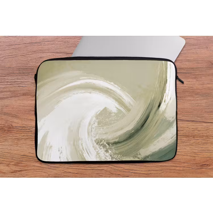 Laptophoes - Abstract - Penseelstreken - Golven - Groen — 2