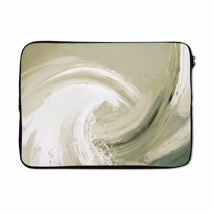 Laptophoes - Abstract - Penseelstreken - Golven - Groen — 5