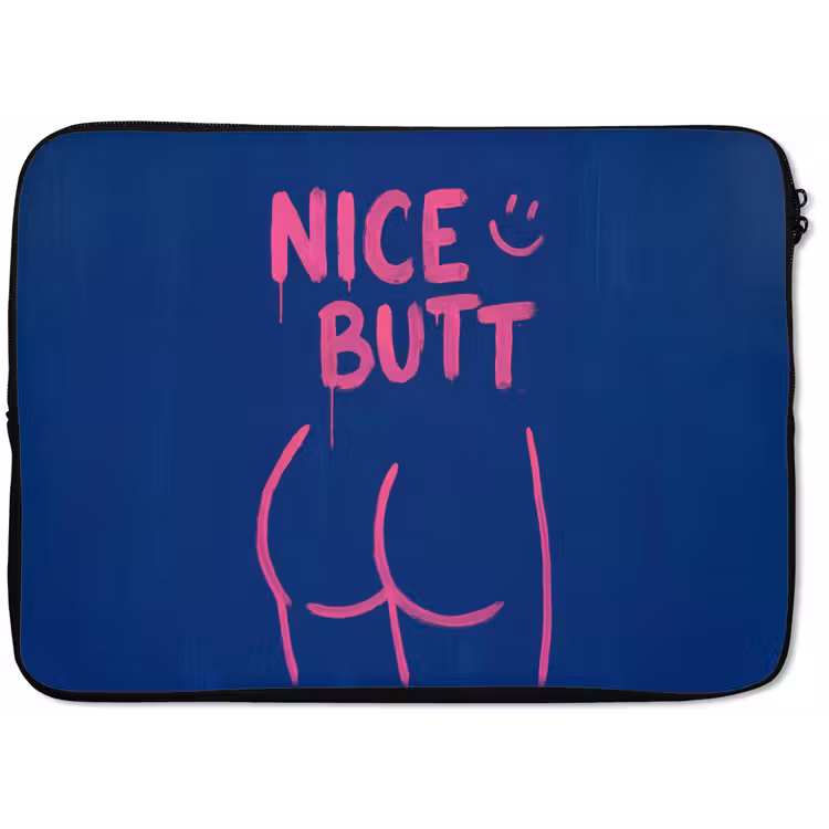 Laptophoes - Brutaal - Grappig - Blauw — 1