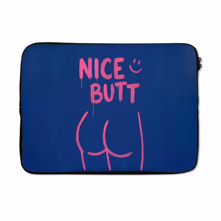 Laptophoes - Brutaal - Grappig - Blauw — 5