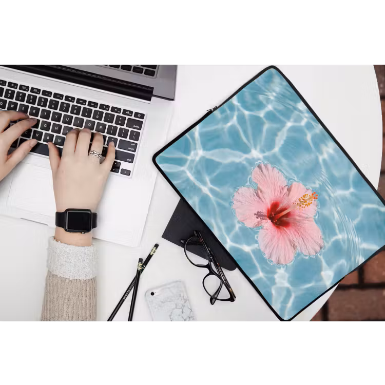 Laptophoes - Hibiscus - Water - Roze — 3