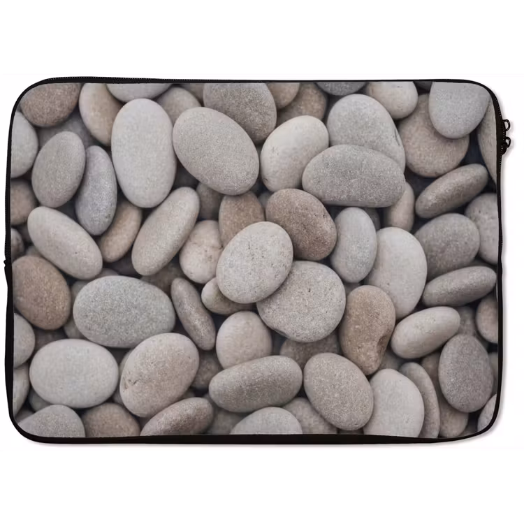 Laptophoes - Kiezels - Stenen - Grijs — 1
