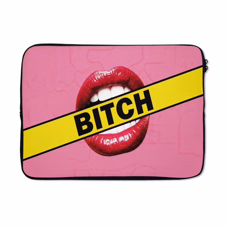 Laptophoes - Lippen - Tekst - Kleurrijk — 5