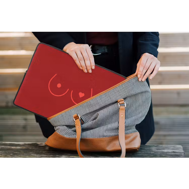 Laptophoes - Minimalistisch - Lijnillustratie - Rood — 4