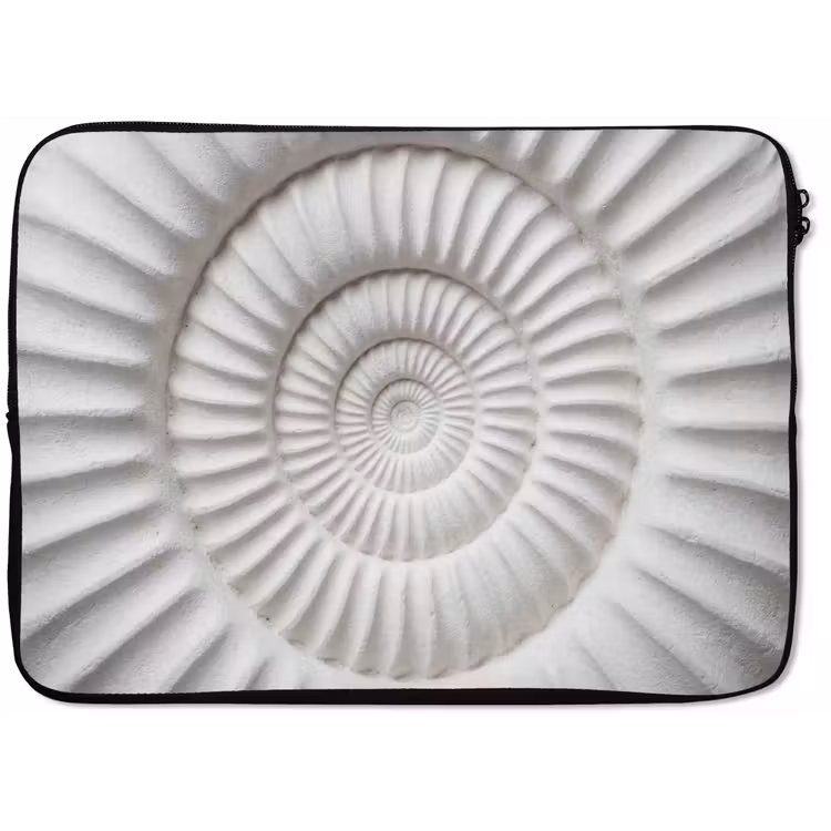 Laptophoes - Schelp - Spiraal - Wit — 1