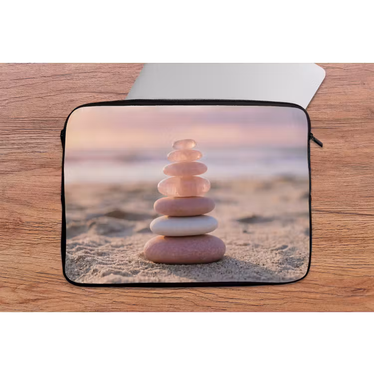 Laptophoes - Stenen - Zand - Roze — 2