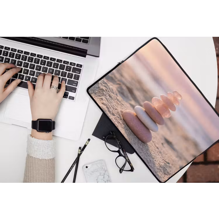 Laptophoes - Stenen - Zand - Roze — 3