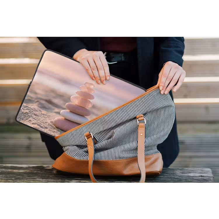 Laptophoes - Stenen - Zand - Roze — 4