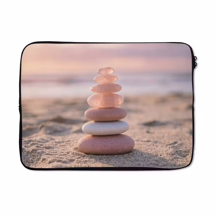 Laptophoes - Stenen - Zand - Roze — 5