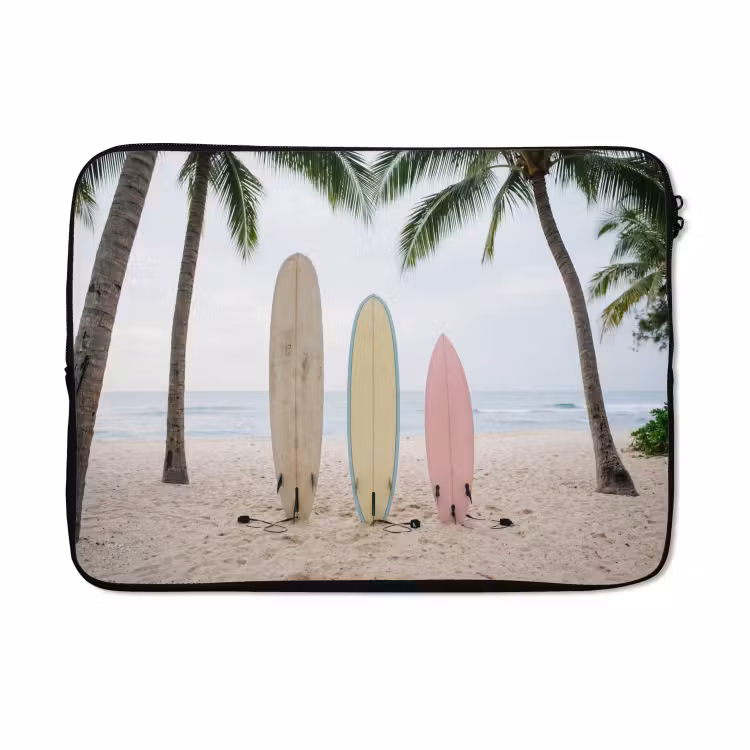 Laptophoes - Surfboard - Palmbomen - Kleurrijk — 5