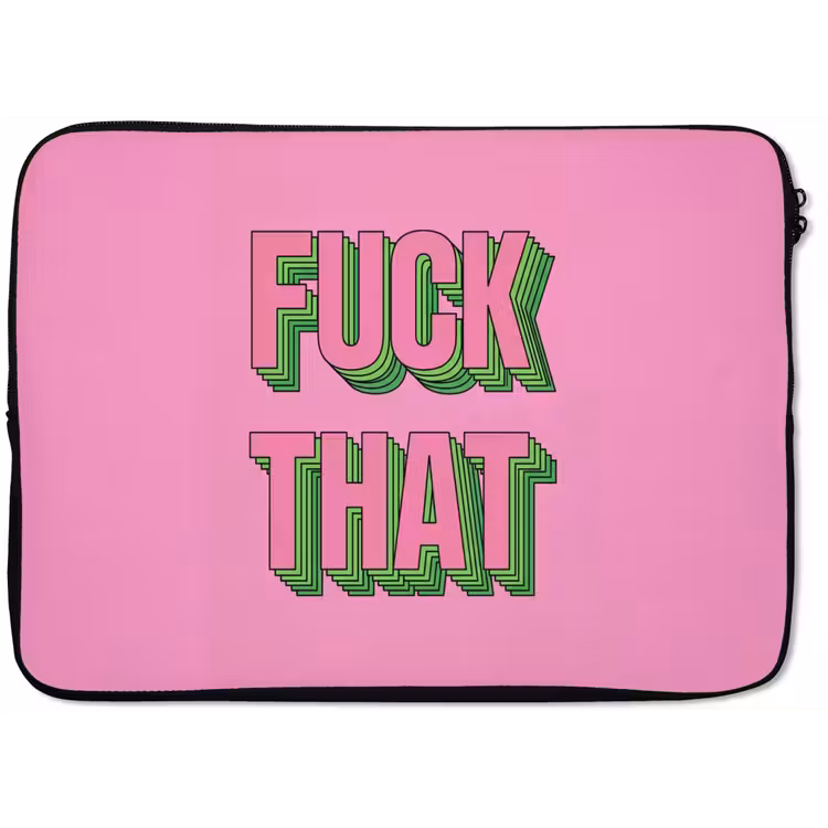 Laptophoes - Tekst - Bold - Roze — 1